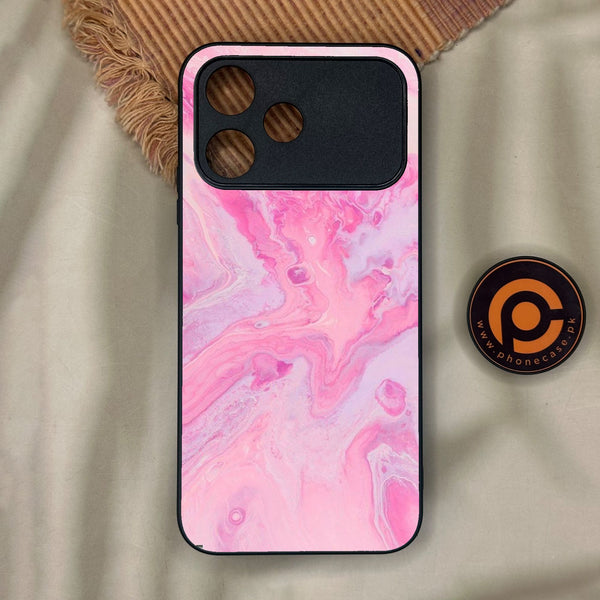 Oppo A6C - Pink Design 6 - Premium Metal Printed Soft Bumper Shock Proof Case