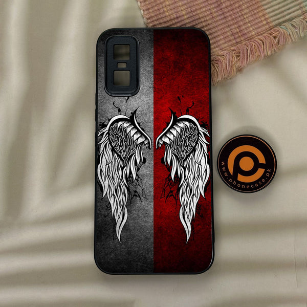 Infinix GT 30 Pro - Angel Wings Design 2 - Premium Metal Printed Soft Bumper Shock Proof Case
