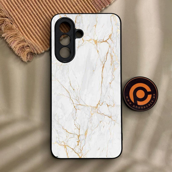 Samsung Galaxy A27 - White Design 8 - Premium Metal Printed Soft Bumper Shock Proof Case