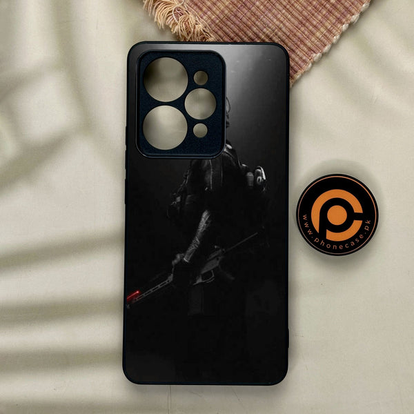 Realme 15 - Black Art Design 9 - Premium Metal Printed Soft Bumper Shock Proof Case