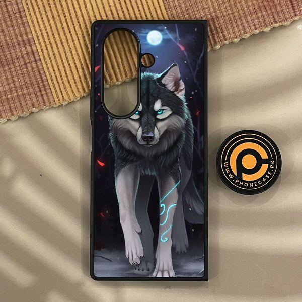 Samsung Galaxy Z Fold 8 - Wolf Design 8 - Premium Metal Printed Soft Bumper Shock Proof Case