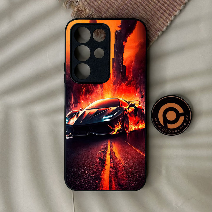 Realme C85 - Racing Design 1 - Premium Metal Printed Soft Bumper Shock Proof Case