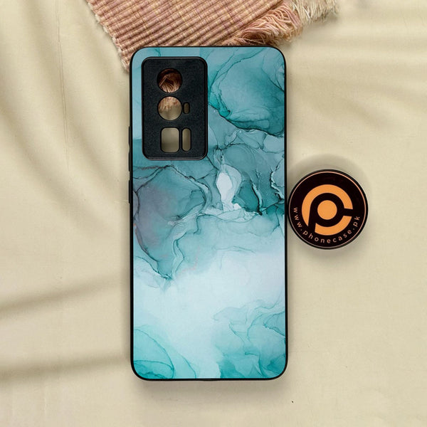 Xiaomi Redmi K60 Pro - Blue Marble Design 3 - Premium Metal Printed Soft Bumper Shock Proof Case