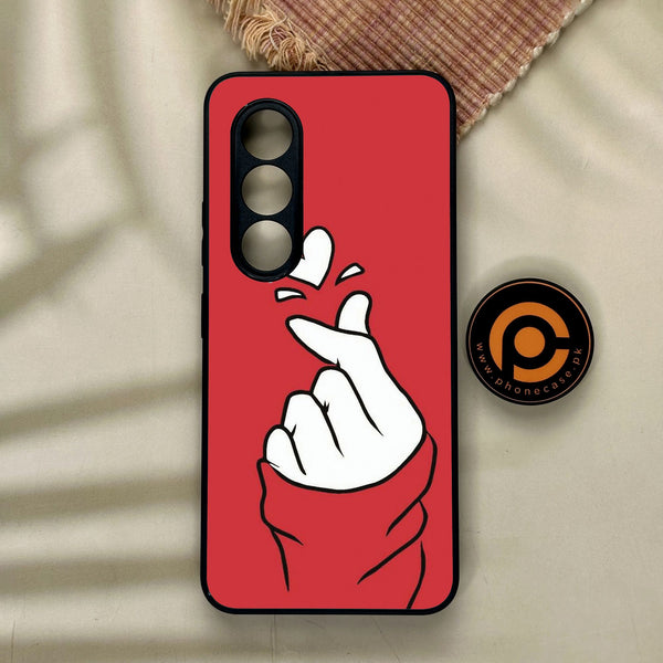 Itel S25 - Finger Heart Bts - Premium Metal Printed Soft Bumper Shock Proof Case