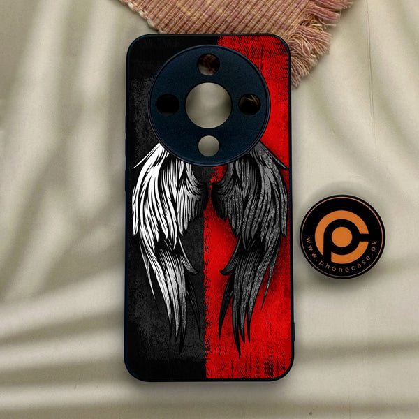 Honor x9d - Angel 2.0 Design 10 - Premium Metal Printed Soft Bumper Shock Proof Case