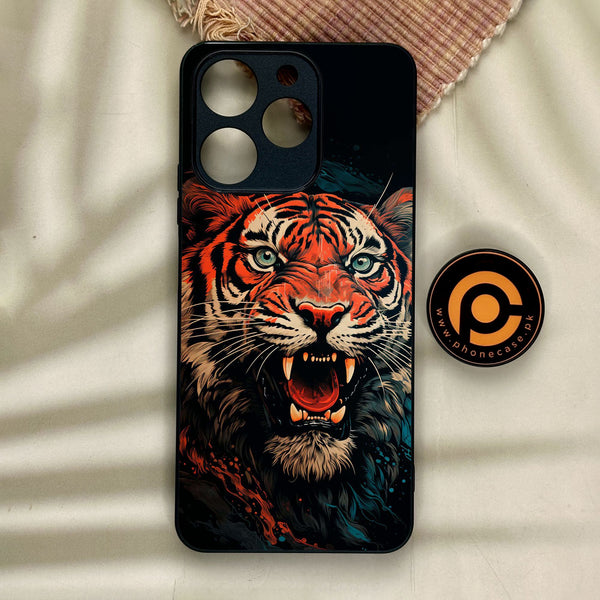 Realme Note 70 - Tiger 2.0 Design 3 - Premium Metal Printed Soft Bumper Shock Proof Case