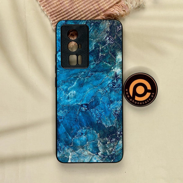 Xiaomi Redmi K60 Pro - Blue Marble Design 10 - Premium Metal Printed Soft Bumper Shock Proof Case