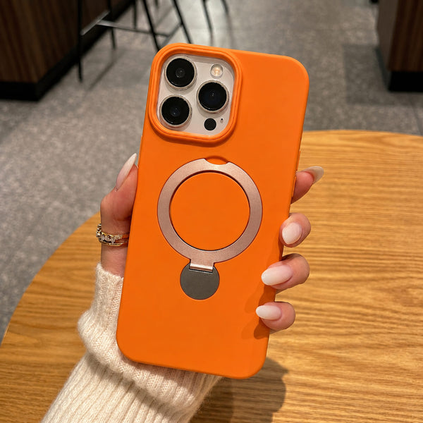iPhone 14 Pro Max - EliteMag Hybrid Silicone Case with 360° Magnetic Rotating Stand