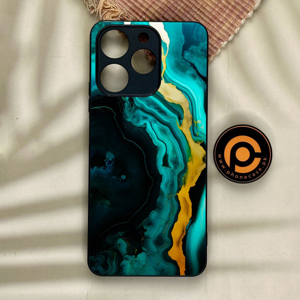 Realme Note 70 - Liquid Design 6 - Premium Metal Printed Soft Bumper Shock Proof Case