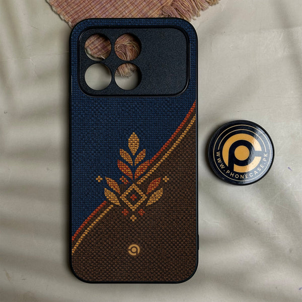 Xiaomi Poco F8 Pro - Classic Weave Design 6 - Premium Metal Printed Soft Bumper Shock Proof Case