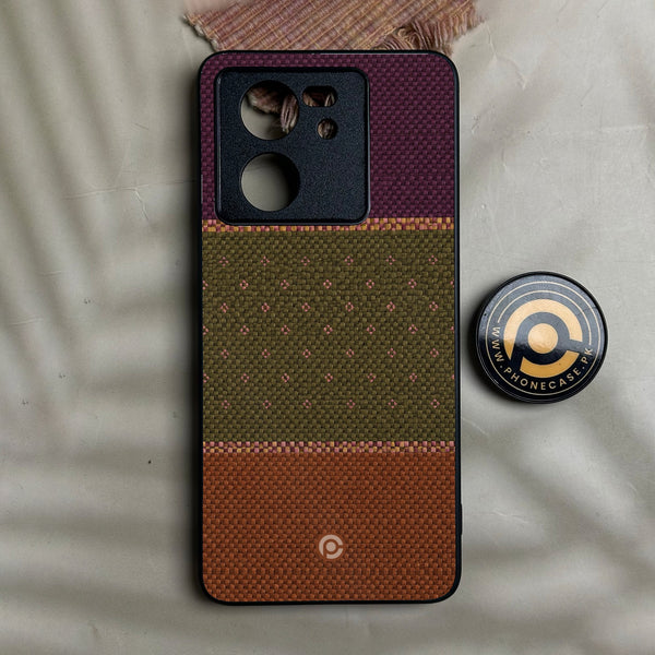 Redmi K60 Ultra - Classic Weave Design 5 - Premium Metal Printed Soft Bumper Shock Proof Case