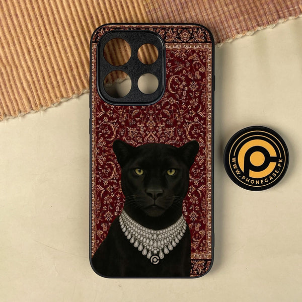 Oppo Reno 16 Pro - Black Panther - Premium Metal Printed Soft Bumper Shock Proof Case