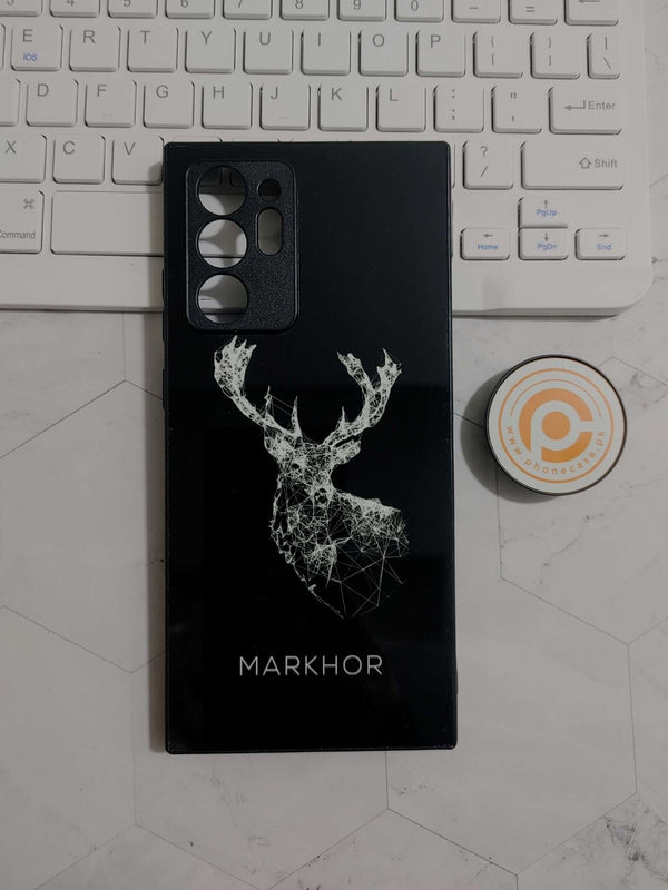 Galaxy Note 20 Ultra - Markhor Design 4  - Premium Printed Glass soft Bumper shock Proof Case  CS-25166