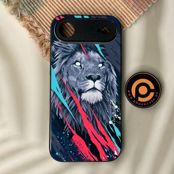 iPhone Air - Abstract Animated Lion - Premium Metal Printed Soft Bumper Shock Proof Case
