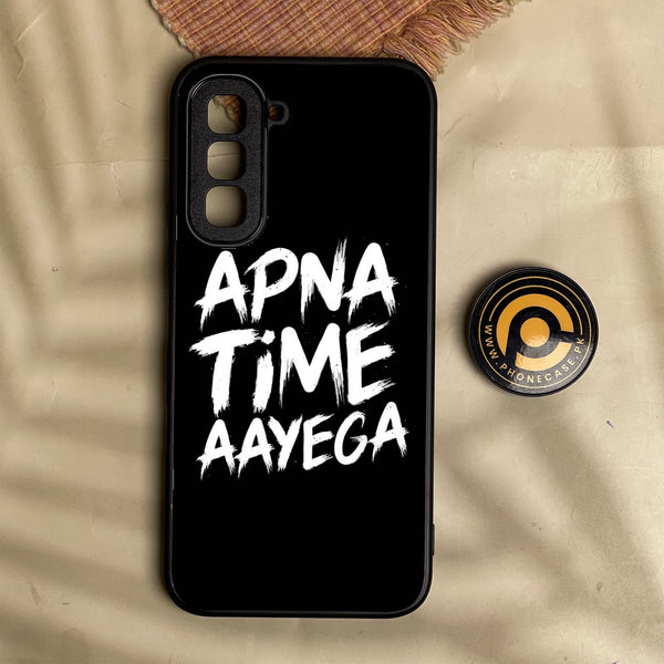 Infinix Hot 70 - Apna Time Ayega - Premium Metal Printed Soft Bumper Shock Proof Case