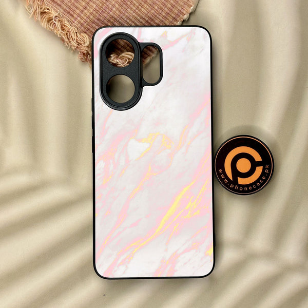 Vivo V60 - Pink Design 7 - Premium Metal Printed Soft Bumper Shock Proof Case