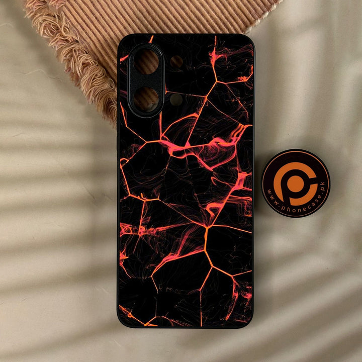Vivo Y05 - Black Marble Design 8 - Premium Metal Printed Soft Bumper Shock Proof Case