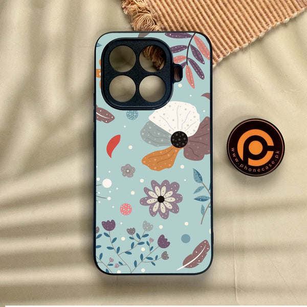 Xiaomi 15T Pro - Floral Series Design 5 - Premium Metal Printed Soft Bumper Shock Proof Case