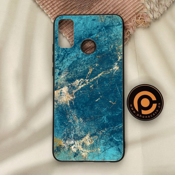 Honor 9X Lite - Blue 2.0 Design 9 - Premium Metal Printed Soft Bumper Shock Proof Case