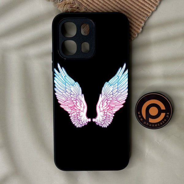 Oppo A6K - Angel Wings Design 8 - Premium Metal Printed Soft Bumper Shock Proof Case