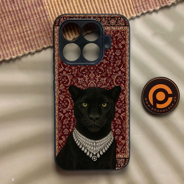 Xiaomi 17T - Black Panther - Premium Metal Printed Soft Bumper Shock Proof Case