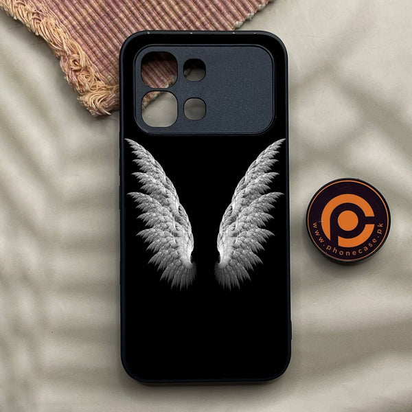 Infinix Note Edge - Angel Wings Design 6 - Premium Metal Printed Soft Bumper Shock Proof Case