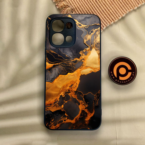 Oppo A6 Pro - Liquid Design 4 - Premium Metal Printed Soft Bumper Shock Proof Case