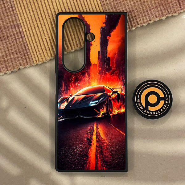Samsung Galaxy Z Fold 8 - Racing Design 1 - Premium Metal Printed Soft Bumper Shock Proof Case