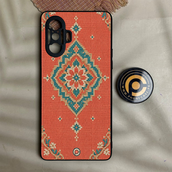 Redmi K40 Gaming - Classic Weave Design 18 - Premium Metal Printed Soft Bumper Shock Proof Case