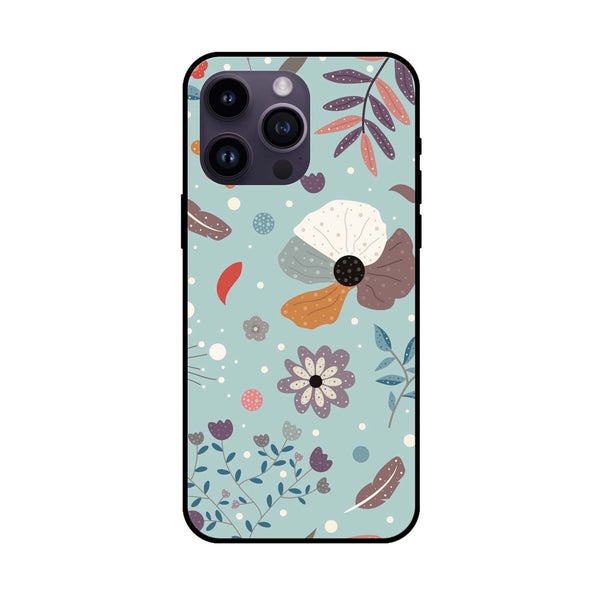 iPhone 12 Pro - Floral Series Design 5 - Premium Metal Printed soft Bumper shock Proof Case