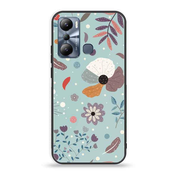 Infinix Hot 20i - Floral Series Design 5 - Premium Metal Printed soft Bumper shock Proof Case