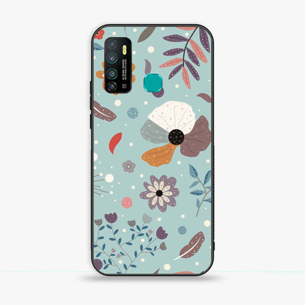 Infinix Hot 9 - Floral Series Design 5 - Premium Metal Printed soft Bumper shock Proof Case