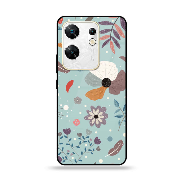 Infinix Zero 30 4G - Floral Series Design 5 - Premium Metal Printed soft Bumper shock Proof Case CS-48229