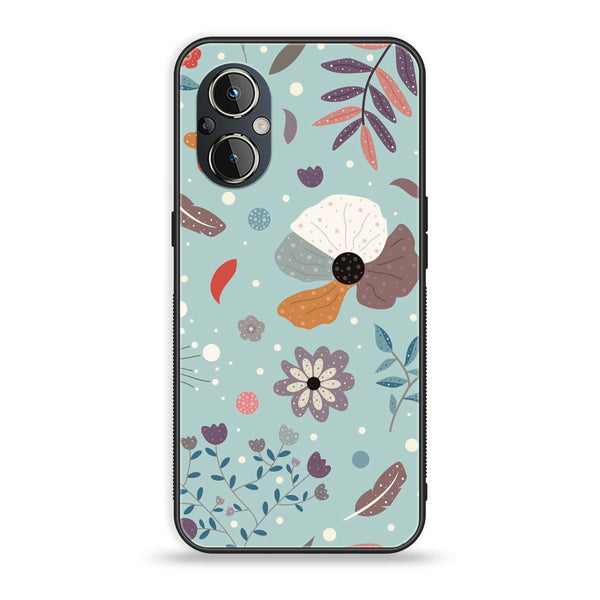 OnePlus Nord N20 5G - Floral Series Design 5 - Premium Printed Glass soft Bumper Shock Proof Case