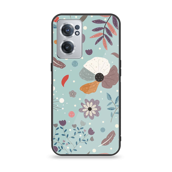 OnePlus Nord CE 2 5G - Floral Series Design 5 - Premium Metal Printed soft Bumper Shock Proof Case