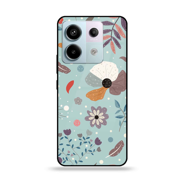 Redmi Note 13 - Floral Series Design 5 - Premium Metal Printed soft Bumper shock Proof Case