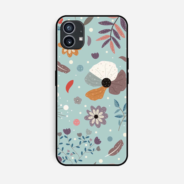 Nothing Phone (1) - Floral Series Design 5 - Premium Printed Glass soft Bumper Shock Proof Case