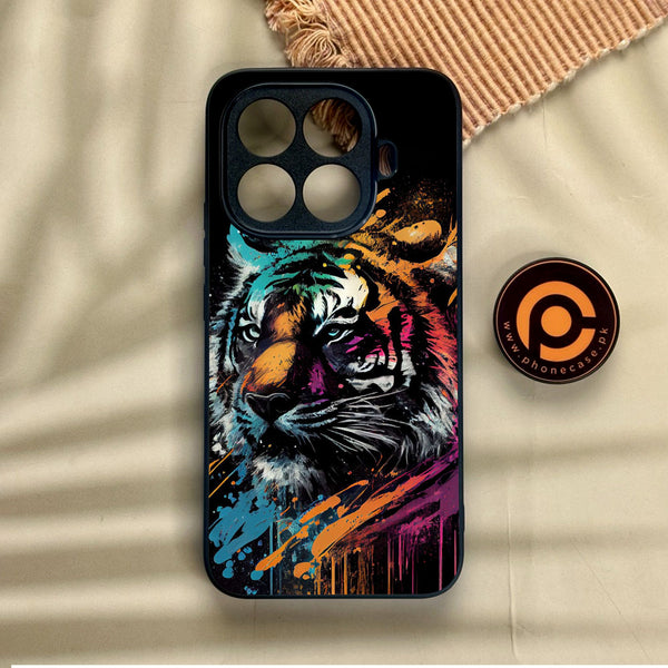 Xiaomi 15T Pro - Tiger 2.0 Design 9 - Premium Metal Printed Soft Bumper Shock Proof Case