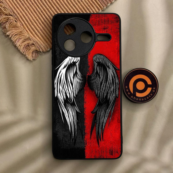 Xiaomi Redmi K80 Pro - Angel 2.0 Design 10 - Premium Metal Printed Soft Bumper Shock Proof Case