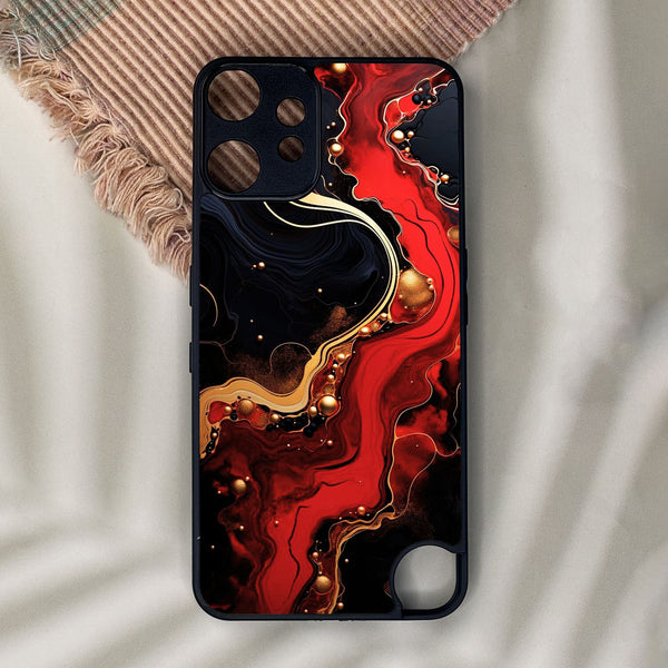 Nothing CMF Phone 2 Pro - Red Gold Marble - Premium Metal Printed Soft Bumper Shock Proof Case