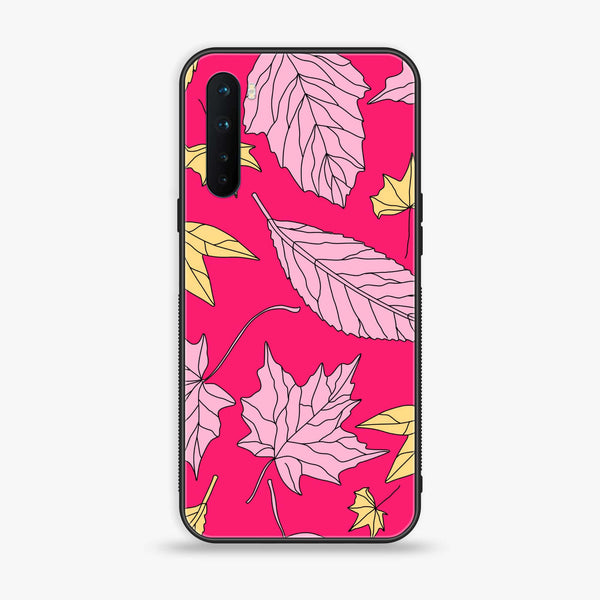 OnePlus Nord - Floral Series Design 6 - Premium Metal Printed soft Bumper Shock Proof Case