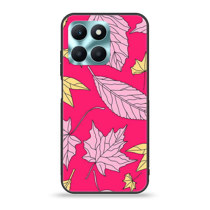 Honor X6a - Floral Series Design 6 - Premium Printed Glass soft Bumper Shock Proof Case