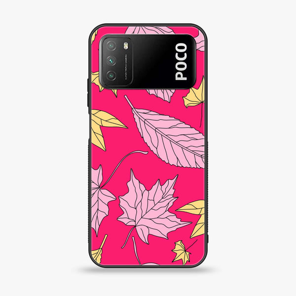 Xiaomi Poco M3 - Floral Series Design 6 - Premium Printed Glass soft Bumper Shock Proof Case