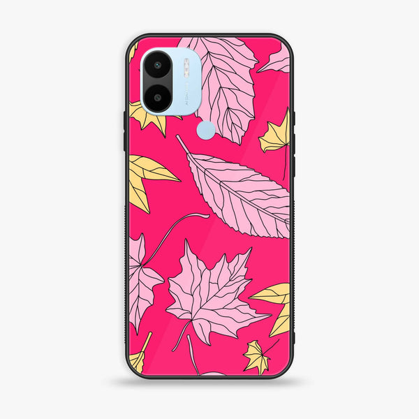 Xiaomi Redmi A1 Plus - Floral Series Design 6 - Premium Printed Glass soft Bumper Shock Proof Case