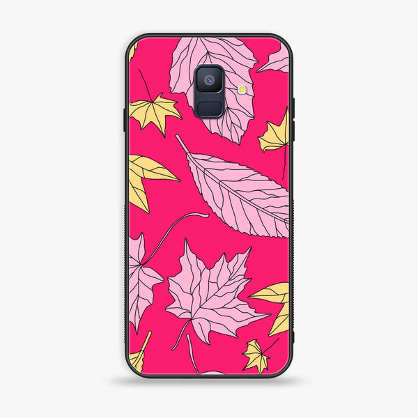 Samsung Galaxy A6 (2018) - Floral Series Design 6 - Premium Printed Glass soft Bumper Shock Proof Case
