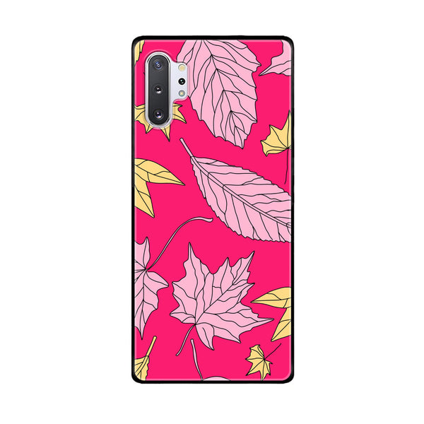 Samsung Galaxy Note 10 Plus - Floral Series Design 6 - Premium Printed Glass soft Bumper Shock Proof Case
