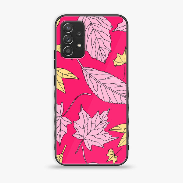 Samsung Galaxy A73 - Floral Series Design 6 - Premium Printed Glass soft Bumper Shock Proof Case