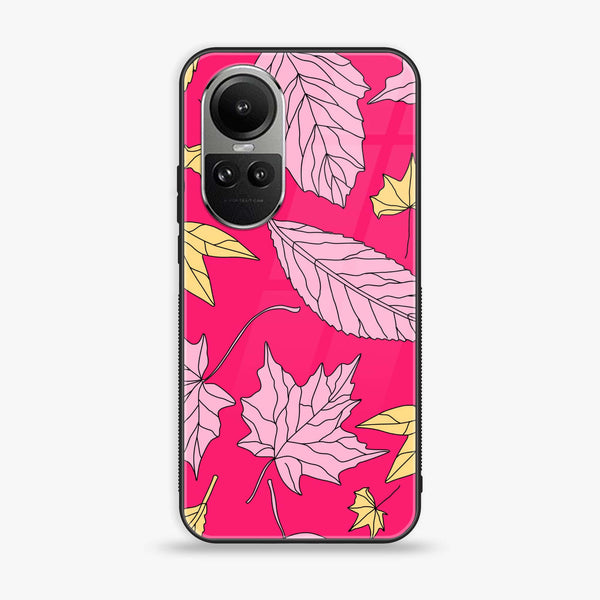 Oppo Reno10 Pro - Floral Series Design 6 - Premium Printed Glass soft Bumper Shock Proof Case