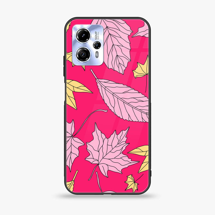 Motorola Moto G13 - Floral Series Design 6 - Premium Printed Glass soft Bumper Shock Proof Case