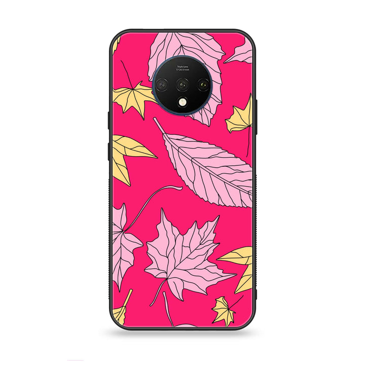 OnePlus 7T - Floral Series Design 6 - Premium Metal Printed soft Bumper Shock Proof Case